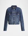 Balenciaga Denim Small Fit Jacket In Blue