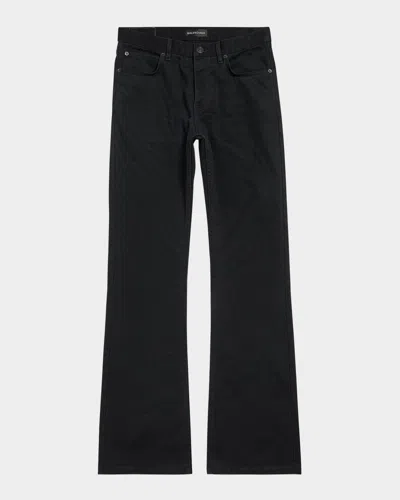 Balenciaga Denim Straight Fit Pants In 3207 Jet Black