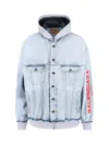 Balenciaga Cut-up Sweatshirt Jacket In Blue