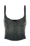 Balenciaga Cropped Sleeveless Top Scoop Neck In Blue