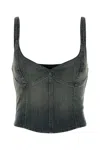 Balenciaga Cropped Sleeveless Top Scoop Neck In Green