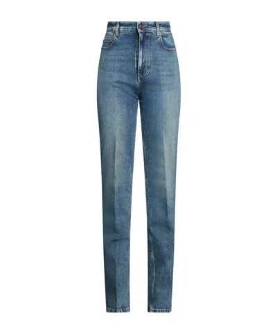 Balenciaga Denim Trousers In Blue