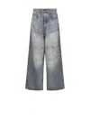 Balenciaga Denim Wide-leg Jeans In Blue