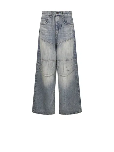Balenciaga Denim Wide-leg Jeans In Blue