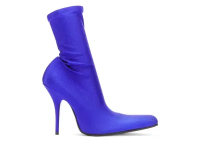 Pre-owned Balenciaga Denma Shiny Sock Booties (women's) Sneakers In Royal Blue