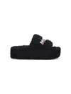 Balenciaga Furrand Platform Sandals For Women In Black