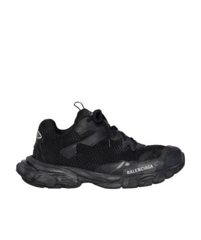 Balenciaga Destroy Chunky Track Trainers In Black