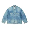 Balenciaga Destroyed Denim Jacket 'blue'