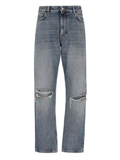 BALENCIAGA DESTROYED LOOSE JEANS