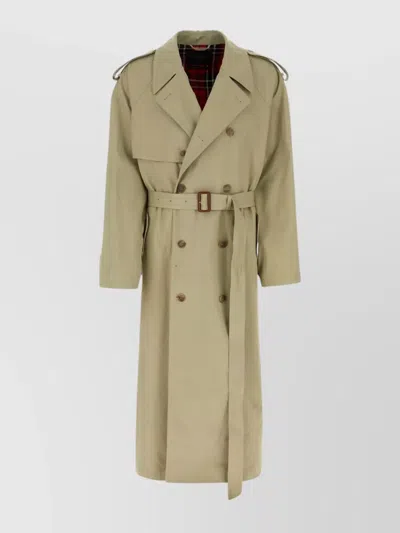 Balenciaga Detachable Belt Cotton Trench