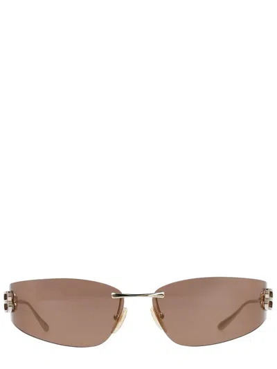 Balenciaga D-frame Sunglasses With Smart Fit (100% Metal) In Metallic
