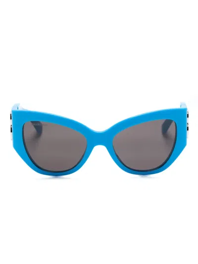 Balenciaga Dinasty Butterfly-frame Sunglasses In Blue