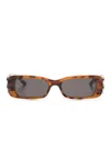 Balenciaga Dinasty Rectangle-frame Sunglasses In 褐色