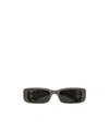 Balenciaga Grey Rectangular Ladies Sunglasses Bb0096s 001 51 In Green