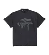 Balenciaga 3b Liquified Oversize T-shirt In Black
