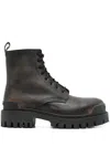 Balenciaga Leather Boot In Brown