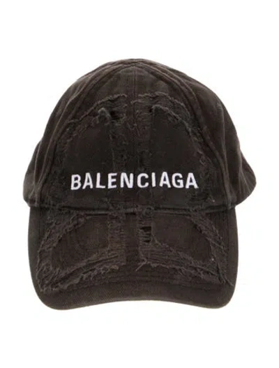 Pre-owned Balenciaga Distressed Cap In Green