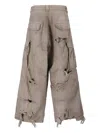 Balenciaga Distressed Cargo Pants In Gray