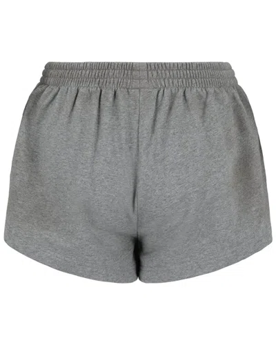 Balenciaga Distressed Cotton Running Short In Gray