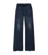 Balenciaga Women Blue Five-pocket Jeans With Curved Waist And Faded Effect In Cotton Woman In Blue