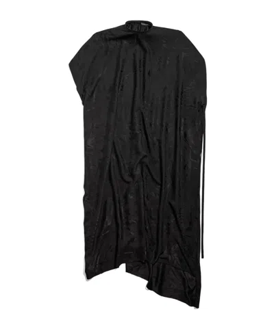 Balenciaga Distressed Dress In Black