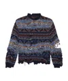 Balenciaga Distressed-effect Crew Neck Jumper In Black