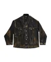 Balenciaga Distressed-effect Denim Jacket In Black