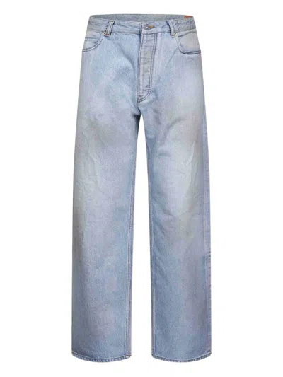 Balenciaga Distressed Fit Jeans In Blue
