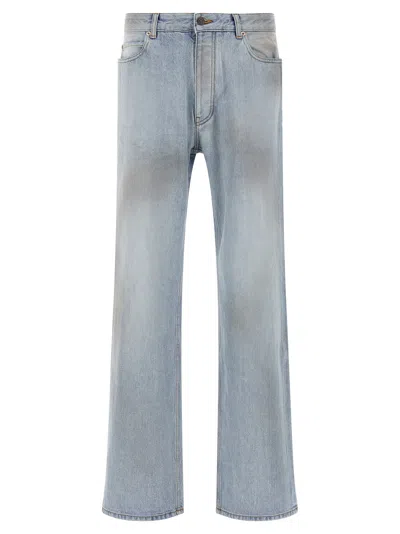 Balenciaga Distressed Jeans In Blue