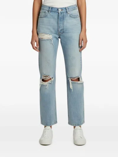 Pre-owned Balenciaga Distressed Jeans In Blue