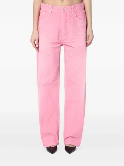 Balenciaga Distressed Jeans In Pink
