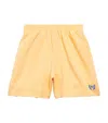 Balenciaga Distressed Laurel Classic Sweat Shorts In Yellow