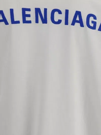 Balenciaga Distressed Logo Crew Neck T-shirt In Neutral