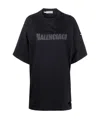 Balenciaga Distressed Logo-print T-shirt In Black