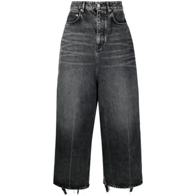 Pre-owned Balenciaga Distressed Low Crotch Japanese Denim Jeans In Black