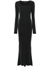 Balenciaga Distressed Maxi Dress In Black