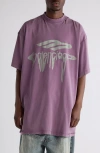 Balenciaga Men's Oversized T-shirt In Pink