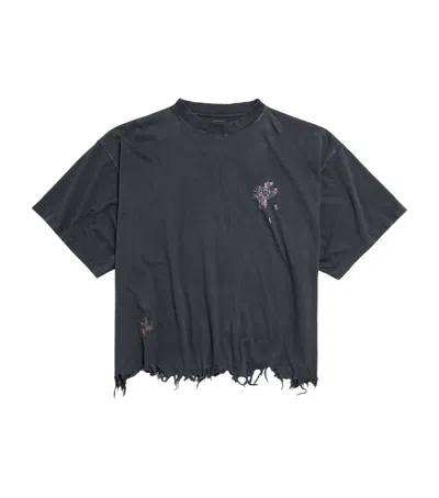 BALENCIAGA DISTRESSED OVERSIZED T-SHIRT