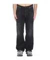 Balenciaga Relaxed Fit Distressed Denim Trousers In Black