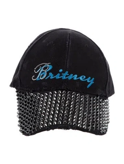 Pre-owned Balenciaga Distressed Studded Cap W/tags In Grey