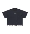 Balenciaga Distressed Unity Sports Icon T-shirt In Grey