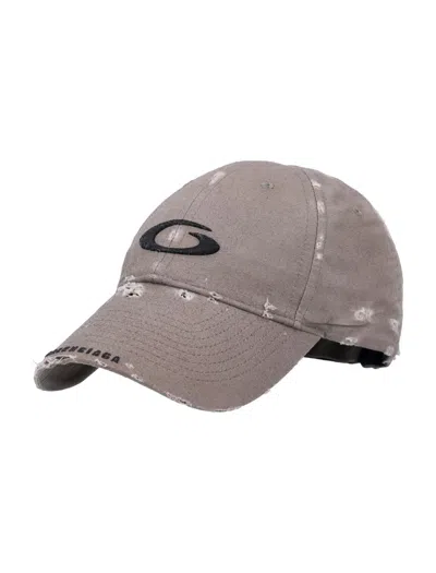 Balenciaga Distressed Washed Cotton Ripstop Cargo Cap