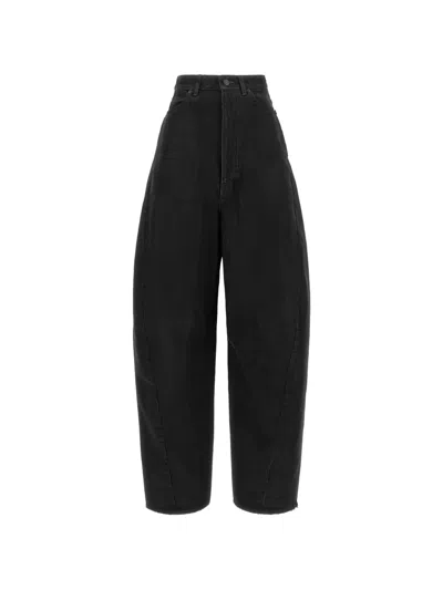 Balenciaga Distressed Wide-leg Jeans In Black