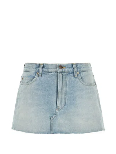 Balenciaga Distressed-effect Raw-cut Shorts In Blue