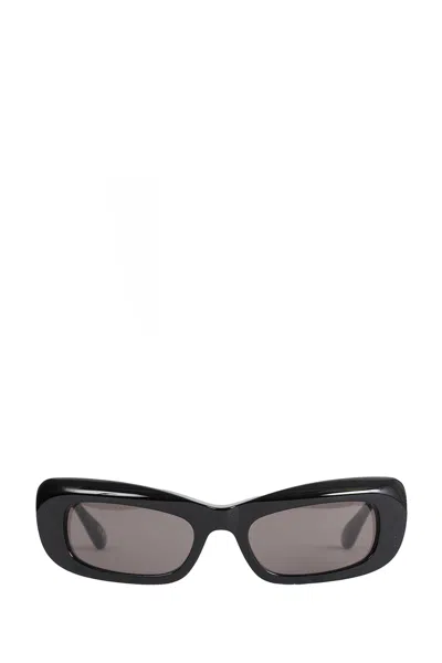 Balenciaga Diva Rectangle Sunglasses In Black