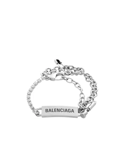 Balenciaga Diy Bracelet  In Silver In White