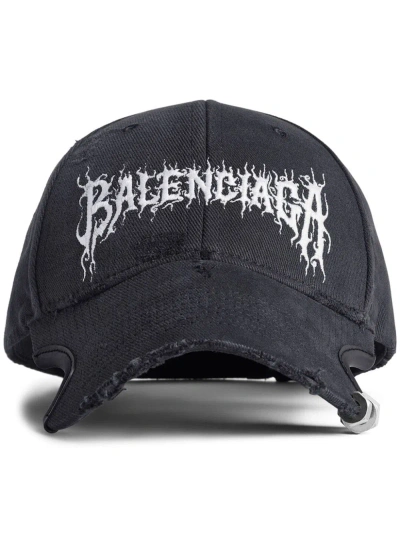 Balenciaga Diy Metal Baseball Cap In Black