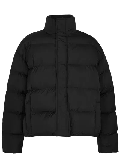 Balenciaga Diy Metal Embroidered Quilted Shell Jacket In Black
