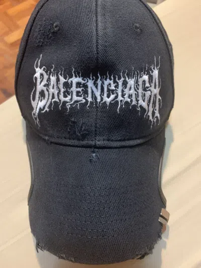 Pre-owned Balenciaga Diy Metal Hat Cap Lunar New Year In Black