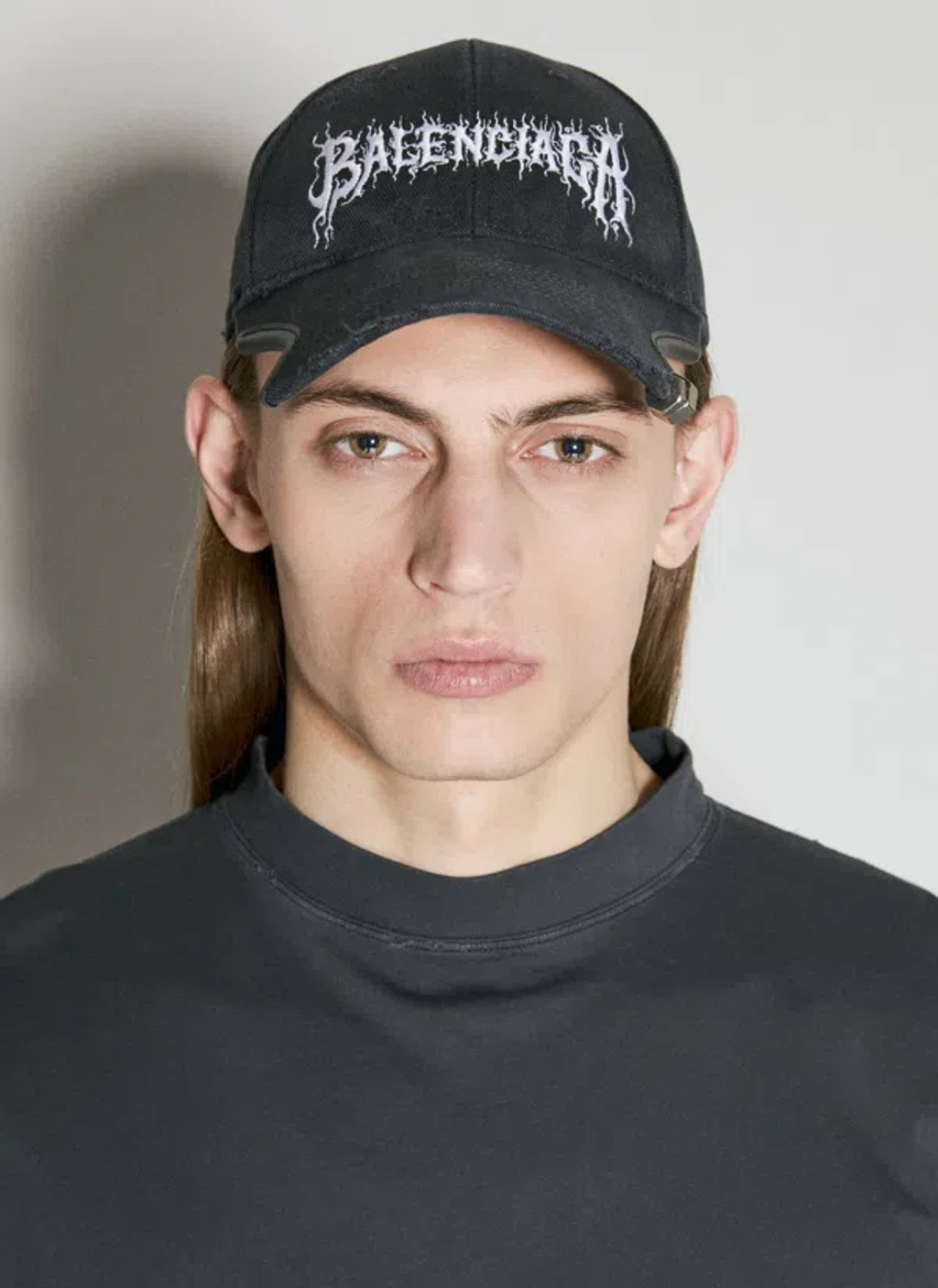Balenciaga Diy Metal Outline Baseball Cap In Black | ModeSens